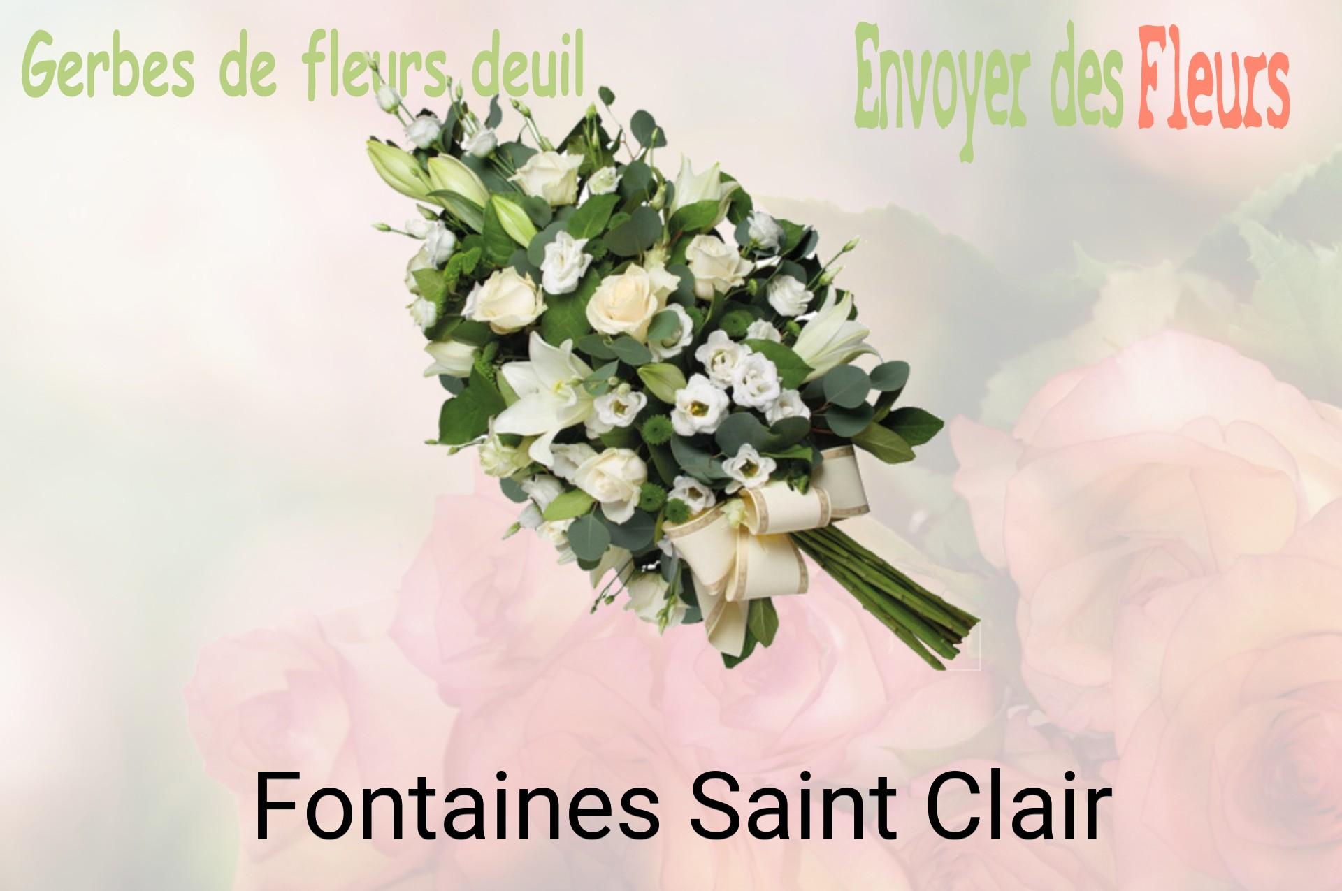 Gerbe de fleurs de deuil livrée à Fontaines-Saint-Clair